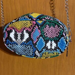 Vibrant Multicolor Mini Bag with Chain Strap